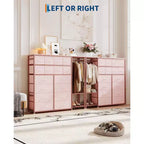 Portant à vêtements 16 tiroirs avec 2 étagères, organiseur de placard autoportant haut, portant à vêtements robuste pour le rangement et l'organisation de la chambre à coucher