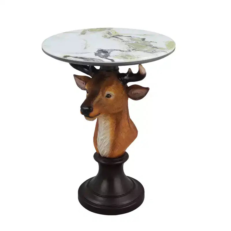 Table d'appoint Tête de cerf Zeus & Ruta, Table d'appoint Statue d'animal pour la décoration du salon
