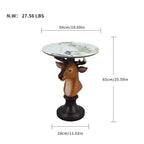 Table d'appoint Tête de cerf Zeus & Ruta, Table d'appoint Statue d'animal pour la décoration du salon