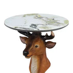 Table d'appoint Tête de cerf Zeus & Ruta, Table d'appoint Statue d'animal pour la décoration du salon