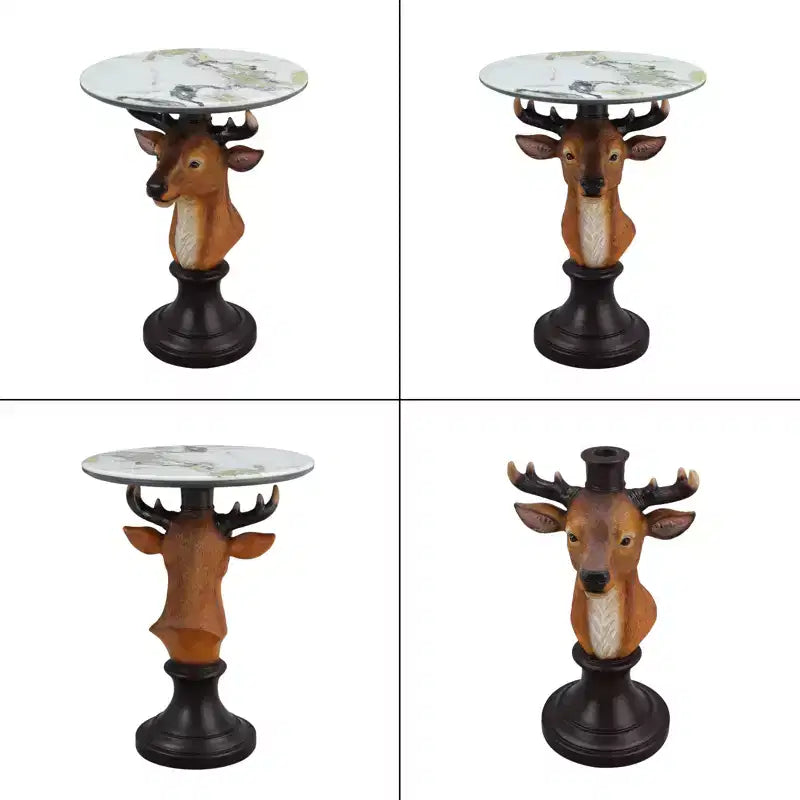 Table d'appoint Tête de cerf Zeus & Ruta, Table d'appoint Statue d'animal pour la décoration du salon