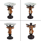 Table d'appoint Tête de cerf Zeus & Ruta, Table d'appoint Statue d'animal pour la décoration du salon