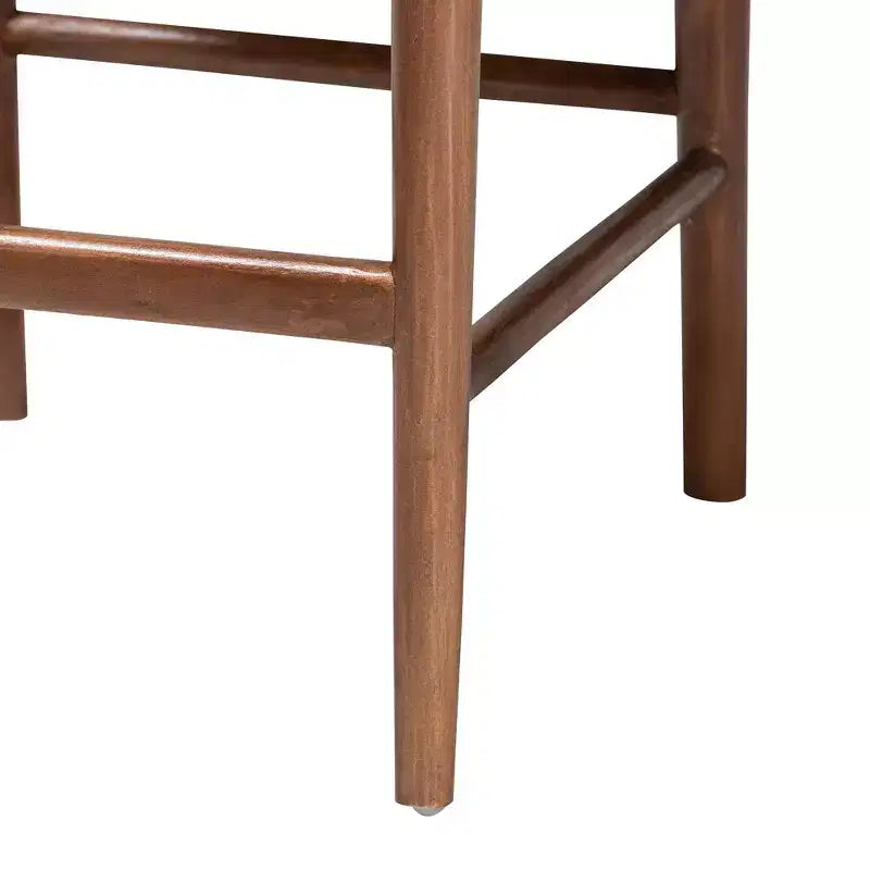 Tabouret de bar GDFStudio Geoffrey en bois d'acacia et rotin de style bohème