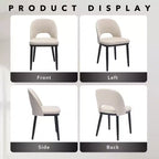Lot de 4/6 chaises de salle à manger, chaises de cuisine/salle à manger rembourrées, chaises de salle à manger de ferme en tissu de lin avec pieds réglables pour salle à manger, salon
