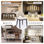 Lot de 4/6 chaises de salle à manger, chaises de cuisine/salle à manger rembourrées, chaises de salle à manger de ferme en tissu de lin avec pieds réglables pour salle à manger, salon
