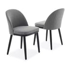 Lot de 4/6 chaises de salle à manger, chaises de cuisine/salle à manger rembourrées, chaises de salle à manger de ferme en tissu de lin avec pieds réglables pour salle à manger, salon