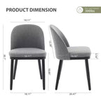 Lot de 4/6 chaises de salle à manger, chaises de cuisine/salle à manger rembourrées, chaises de salle à manger de ferme en tissu de lin avec pieds réglables pour salle à manger, salon