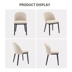 Lot de 4/6 chaises de salle à manger, chaises de cuisine/salle à manger rembourrées, chaises de salle à manger de ferme en tissu de lin avec pieds réglables pour salle à manger, salon