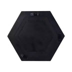 Miroir mural hexagonal moderne en métal pour la décoration de la chambre et du salon - Miroirs décoratifs pour mur, couloir, entrée ou salle de bain - 20, Argent et Métallisé