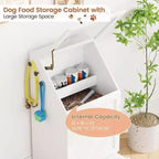 Station d'alimentation intégrée surélevée pour chien, distributeur de croquettes pliable pour chien, meuble d'alimentation moderne pour animaux de compagnie, pour cuisine, salle à manger
