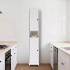 Ensemble de meubles de salle de bain modernes, 2 portes coulissantes, 1 tiroir, étagères réglables, pour salle de bain, cuisine, entrée, salon
