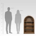 NEWLAYOUT Étagère haute à 4 niveaux, bibliothèque au sol ouverte en bois de 121 cm