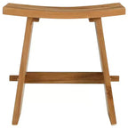 vidaXL Tabouret de salle de bain Marron 50 x 29,5 x 50,5 cm Bois de teck massif