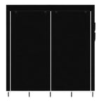 Armoire de rangement portable Karl Home 12 cubes avec 2 tringles de suspension et 4 poches latérales, organisateur de rangement 4 niveaux en tissu non tissé noir