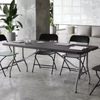 Flash Furniture Table pliante en plastique de 1,8 m à deux volets