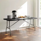 Flash Furniture Table pliante en plastique de 1,8 m à deux volets