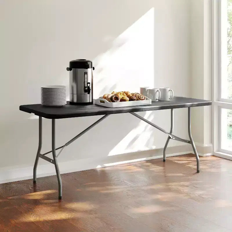 Flash Furniture Table pliante en plastique de 1,8 m à deux volets