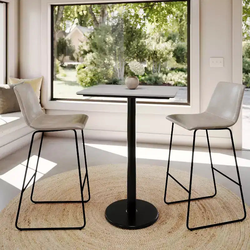 Plateau de table Flash Furniture Acadia avec technologie HPL TopGuard et base hauteur bar