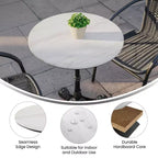 Plateau de table Flash Furniture Acadia TopGuard HPL, bord sans couture, résistant aux rayures et aux taches, qualité commerciale