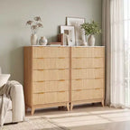 Commode 5 tiroirs cannelée moderne pour chambre à coucher, tour de rangement verticale avec poignées dorées, commode étroite pour petit espace