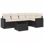 vidaXL Garden Sofa Set Black