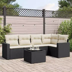 vidaXL Salon de jardin noir
