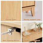 Meuble à chaussures étroit COZONY, organiseur de rangement mince à double porte avec étagères réglables et 2 tiroirs, compact pour les petits espaces