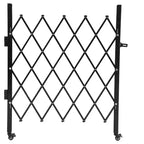 Foldable Security Gate with Universal Wheels, Expanding Fence 360Rolling Barricade Gate, Courtyard Garden Garade Yard