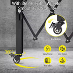 Barrière de sécurité pliable avec roues universelles, clôture extensible Barrière de barrage roulante à 360°, cour, jardin, garage