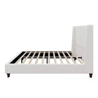 Lit plateforme Christopher Knight Home Johnny moderne en tissu bouclé avec tête de lit à oreilles