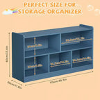 Meuble de rangement pour enfants en bois avec 5 sections, bibliothèque Montessori et organisateur de jouets pour crèche, salle de jeux, salle de classe et chambre à coucher
