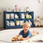 Meuble de rangement pour enfants en bois avec 5 sections, bibliothèque Montessori et organisateur de jouets pour crèche, salle de jeux, salle de classe et chambre à coucher