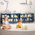 Meuble de rangement pour enfants en bois avec 5 sections, bibliothèque Montessori et organisateur de jouets pour crèche, salle de jeux, salle de classe et chambre à coucher