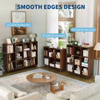 Bibliothèque moderne à 6 cubes, étagère ouverte en bois, étagère de rangement autoportante, design peu encombrant, pour maison, salon, chambre à coucher