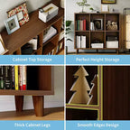 Bibliothèque moderne à 6 cubes, étagère ouverte en bois, étagère de rangement autoportante, design peu encombrant, pour maison, salon, chambre à coucher