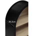 GDFStudio Sade Meuble de Rangement Moderne à 4 Niveaux, en Bois et Métal, avec Bords Sculptés, 71,1 cm