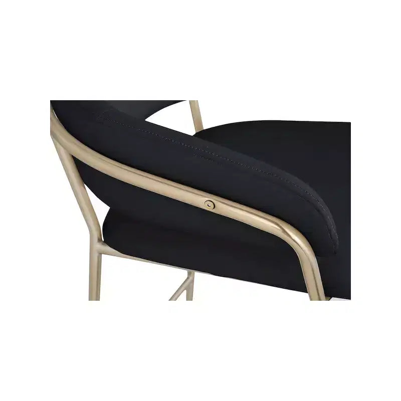 Meridian Furniture, Tabouret de comptoir en velours Yara