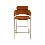 Meridian Furniture, Tabouret de comptoir en velours Yara