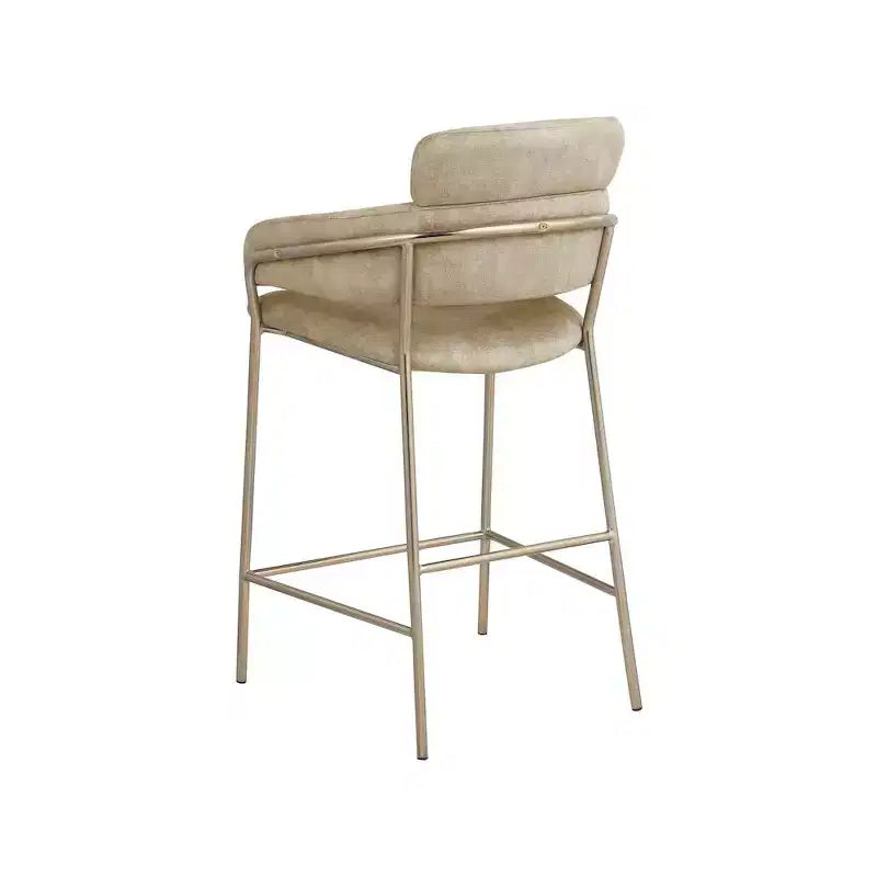 Meridian Furniture, Tabouret de comptoir en velours Yara
