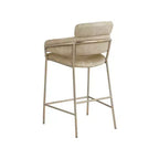 Meridian Furniture, Tabouret de comptoir en velours Yara