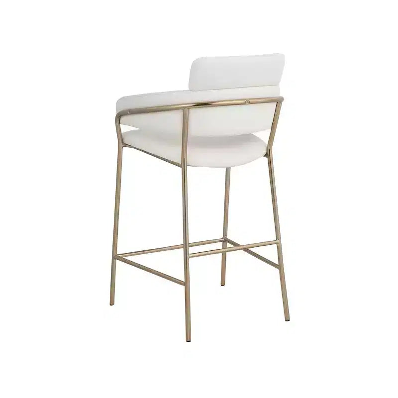 Meridian Furniture, Tabouret de comptoir en velours Yara