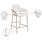 Meridian Furniture, Tabouret de comptoir en velours Yara