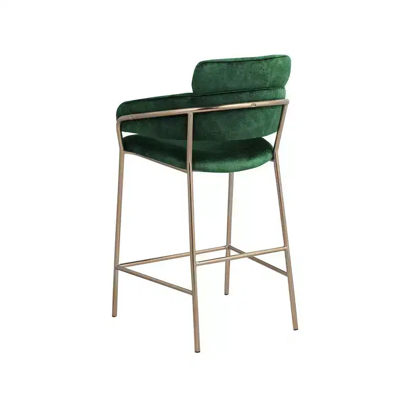 Meridian Furniture, Tabouret de comptoir en velours Yara