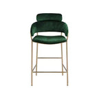 Meridian Furniture, Tabouret de comptoir en velours Yara
