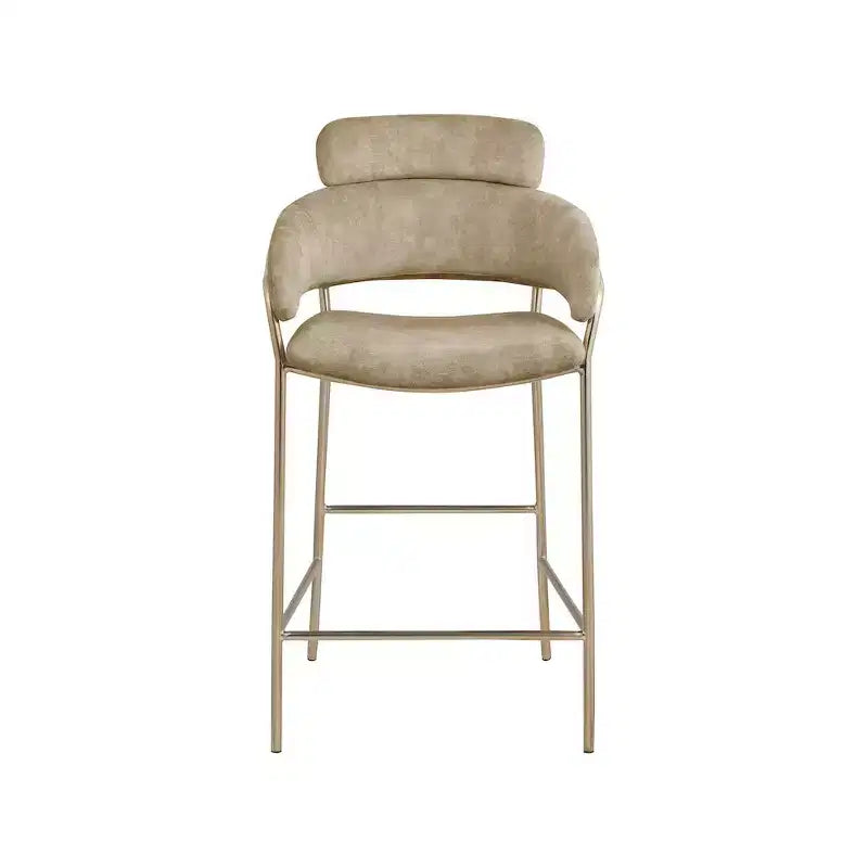Meridian Furniture, Tabouret de comptoir en velours Yara