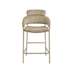 Meridian Furniture, Tabouret de comptoir en velours Yara