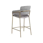 Meridian Furniture, Tabouret de comptoir en velours Yara