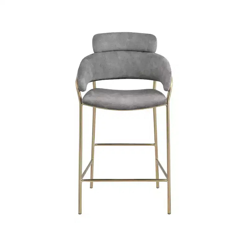 Meridian Furniture, Tabouret de comptoir en velours Yara