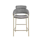 Meridian Furniture, Tabouret de comptoir en velours Yara