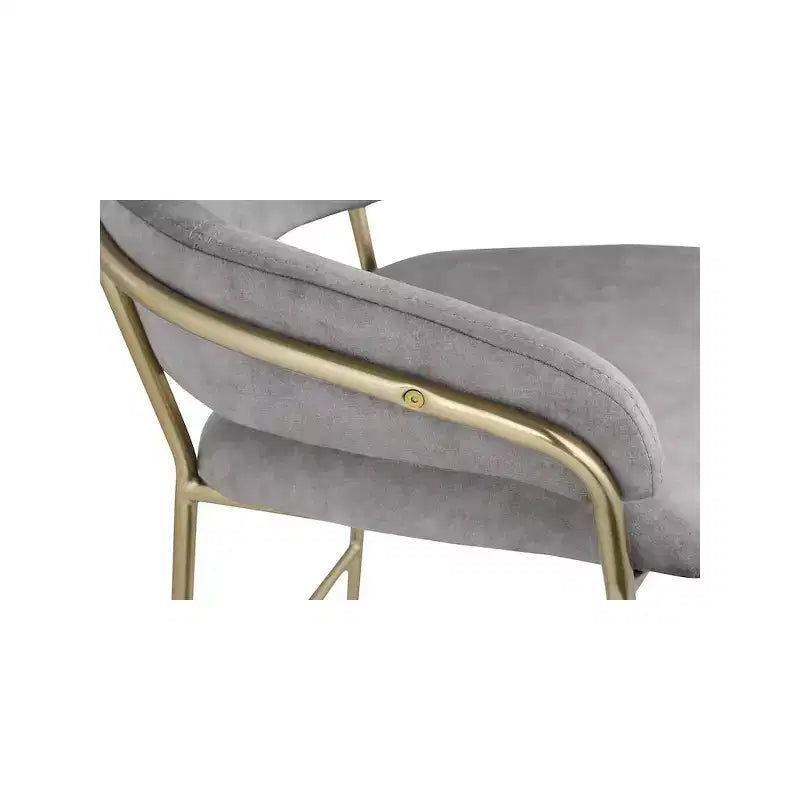 Meridian Furniture, Tabouret de comptoir en velours Yara